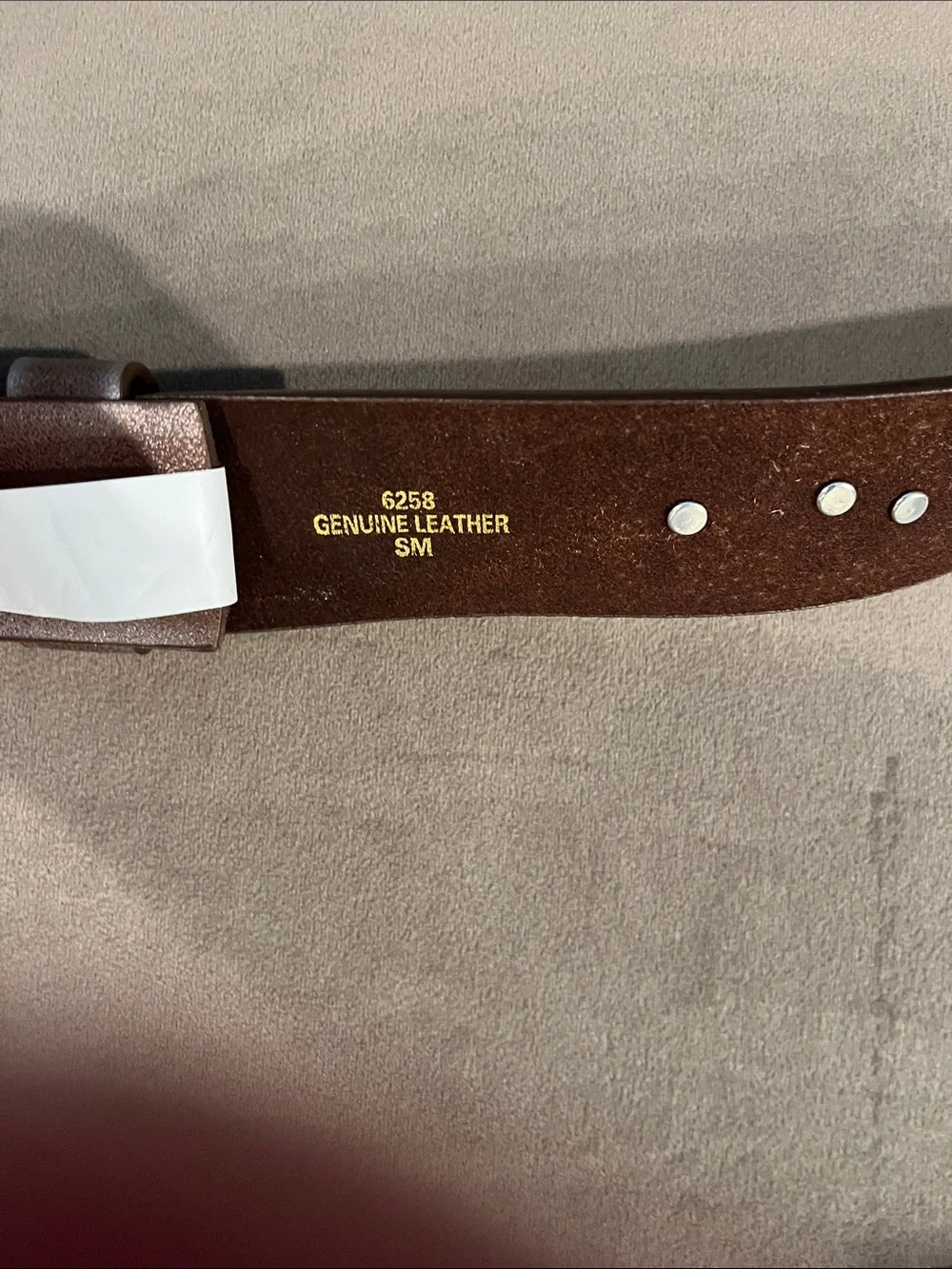Rhinestone 'CRUE' Brown Leather Studded Belt